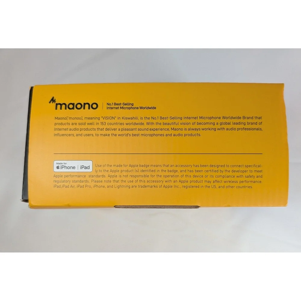 Maono PD100W Wireless Dynamic Microphone RGB Black Gaming Streaming PC Mobile